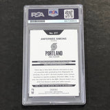 2018-19 NBA Hoops #277 ANFERNEE SIMONS Signed Rookie Card AUTO PSA Slabbed RC Blazers