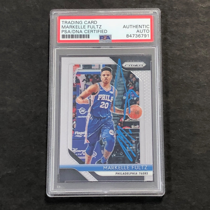 2018-19 Panini Prizm #229 Markelle Fultz Signed Card PSA Slabbed RC 76ers