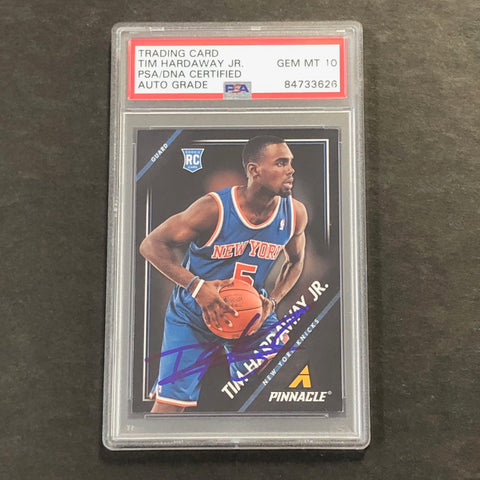 2013-14 Panini Pinnacle #43 Tim Hardaway Jr. Signed Card AUTO 10 PSA Slabbed Knicks