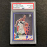 2019-20 OPTIC RATED ROOKIE #174 JUSTIN ROBINSON Signed Rookie Card AUTO PSA Slabbed RC Wizards