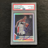 2019-20 OPTIC RATED ROOKIE #174 JUSTIN ROBINSON Signed Rookie Card AUTO PSA Slabbed RC Wizards