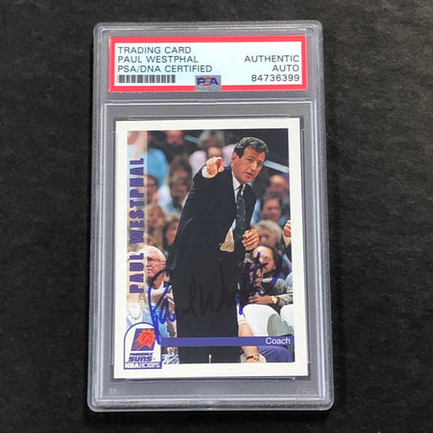 1992 Skybox #259 Paul Westphal Signed Card Auto PSA Slabbed Suns