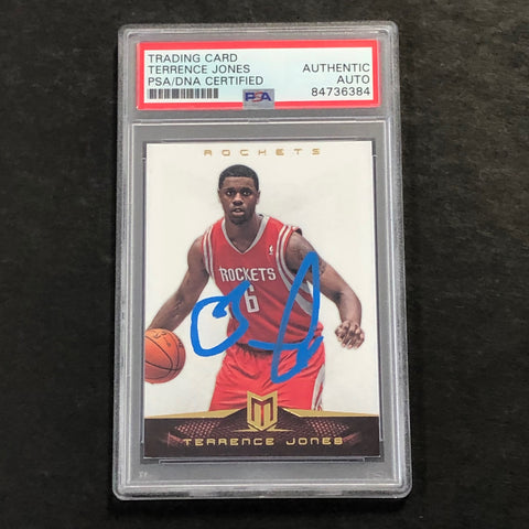 2012-13 Panini Momentum #98 Terrence Jones Signed AUTO PSA/DNA Rockets