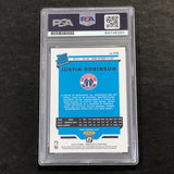 2019-20 OPTIC RATED ROOKIE #174 JUSTIN ROBINSON Signed Rookie Card AUTO PSA Slabbed RC Wizards