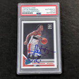 2019-20 OPTIC RATED ROOKIE #174 JUSTIN ROBINSON Signed Rookie Card AUTO PSA Slabbed RC Wizards