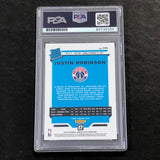 2019-20 OPTIC RATED ROOKIE #174 JUSTIN ROBINSON Signed Rookie Card AUTO PSA Slabbed RC Wizards