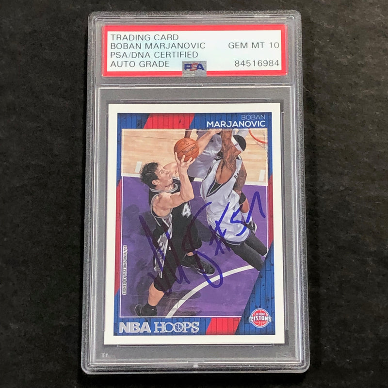 2016-17 NBA Hoops #233 Boban Marjanovic signed Auto 10 Card PSA/DNA Slabbed Pistons