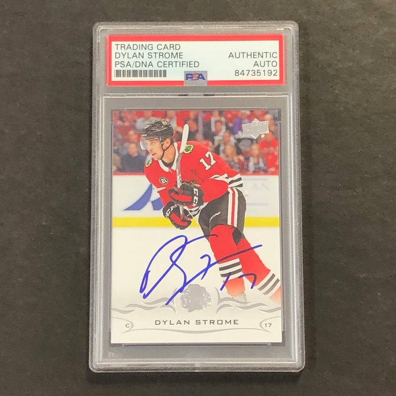 2018-19 Upper Deck Update #504 Dylan Strome Signed Card AUTO PSA slabbed Blackhawks