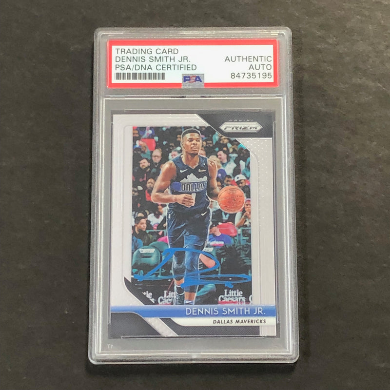 2018-19 Panini Prizm #260 Dennis Smith Jr. Signed Card AUTO PSA Slabbed Mavericks