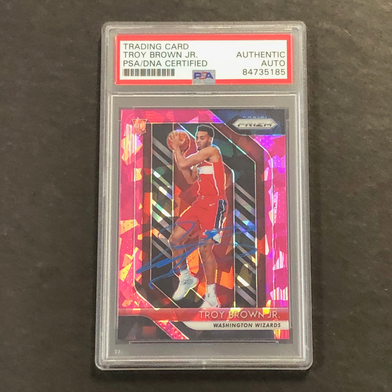 2018-19 Panini Prizm #213 TROY BROWN JR. Signed Card AUTO PSA RC Rookie Slabbed Wizards