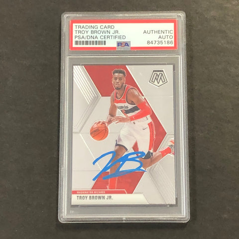 2019-20 Panini Mosaic #162 TROY BROWN JR. Signed Card AUTO PSA RC Rookie Slabbed Wizards
