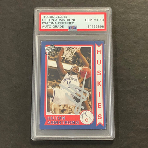 2006 Press Pass #OS3/25 Hilton Armstrong Signed Card AUTO PSA/DNA Slabbed Connecticut