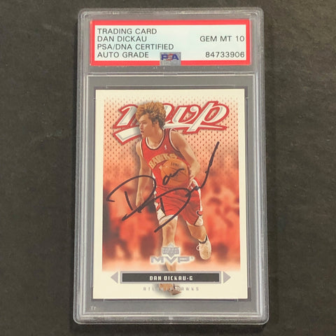 2002-03 Upper Deck MVP #5 Dan Dickau Signed Card AUTO GRADE 10 PSA Slabbed Hawks