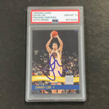 2010-11 Panini Donruss #191 David Lee Signed Card AUTO GRADE 10 PSA Slabbed Warriors