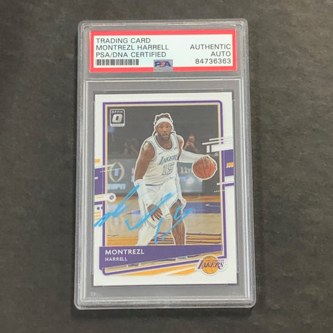 2020-21 NBA Panini Optic #56 Montrezl Harrell Signed Card AUTO PSA Slabbed Lakers