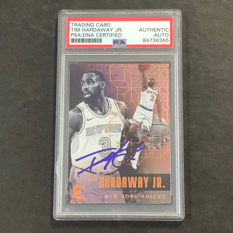2017-18 Panini Essentials #174 Tim Hardaway Jr. Signed Card AUTO PSA Slabbed Knicks