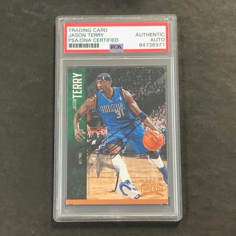 2012-13 Panini Threads #25 Jason Terry Signed Card AUTO PSA Slabbed Celtics