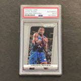 2013-14 PANINI Prizm #41 LAVOY ALLEN Signed Card AUTO PSA Slabbed 76ers