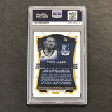2013-14 Panini Select #77 Tony Allen Signed Card AUTO PSA Slabbed Grizzlies