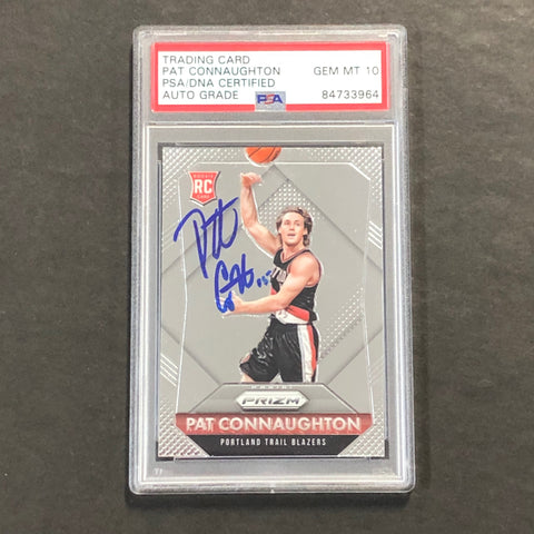 2015-16 PANINI PRIZM #333 Pat Connaughton Signed Rookie Card AUTO 10 PSA Slabbed RC Blazers