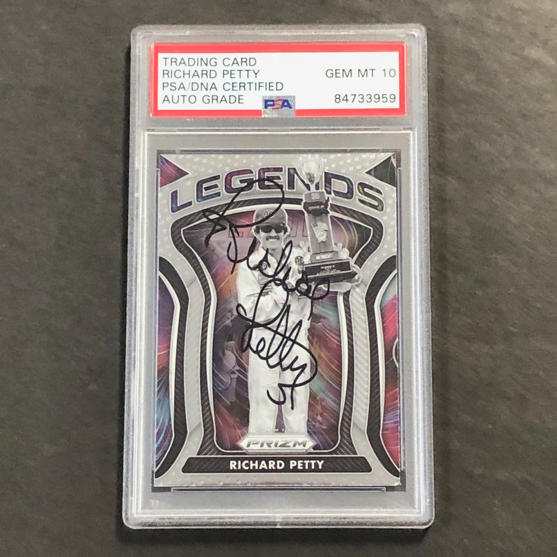 2021 Panini Prizm Racing #82 Richard Petty Signed Card AUTO GRADE 10 PSA Slabbed Nascar