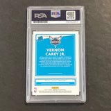 2020-21 Panini Optic #182 Vernon Carey Jr. Signed Card AUTO 10 PSA/DNA Slabbed RC Hornets