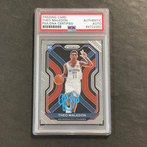 2020-21 Panini Prizm #289 Theo Maledon Signed Card AUTO PSA Slabbed RC Thunder