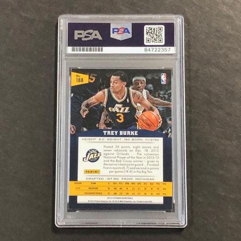 2013-14 Panini Basketball #188 Trey Burke Signed Card AUTO PSA