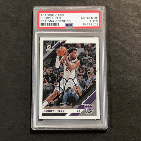 2019-20 Panini Optic #67 Buddy Hield Signed Card AUTO PSA Slabbed Kings