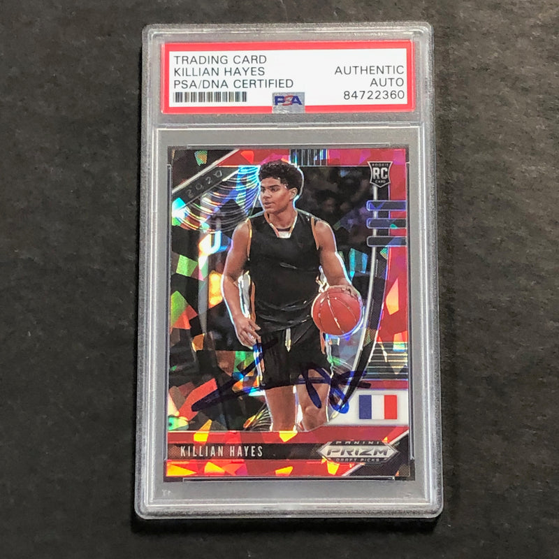 2020-21 Panini Prizm Draft Picks #12 Killian Hayes Signed Card AUTO PSA Slabbed RC Pistons