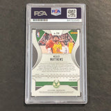 2019-20 Panini Prizm #214 Wesley Matthews Signed Card AUTO PSA Slabbed Bucks