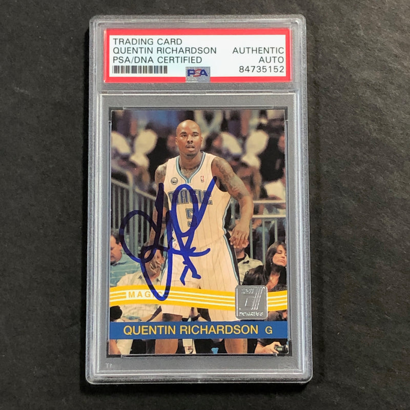2010-11 Panini Donruss #178 Quentin Richardson Signed Card AUTO PSA Slabbed Magic