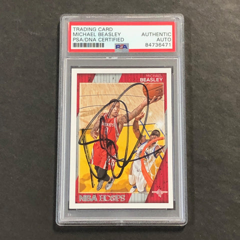 2016-17 Panini NBA Hoops #230 Michael Beasley Signed Card AUTO PSA Slabbed Rockets