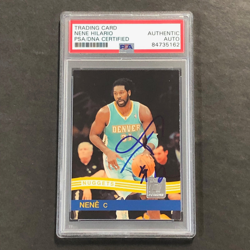 2010-11 Panini Donruss #117 Nene Signed AUTO PSA Slabbed Nuggets