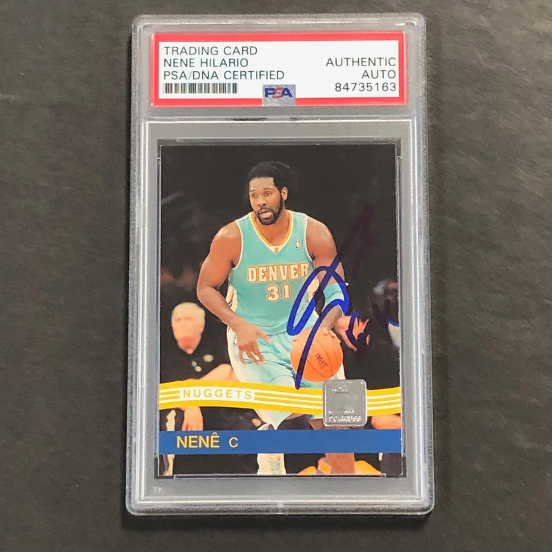 2010-11 Panini Donruss #117 Nene Signed AUTO PSA Slabbed Nuggets
