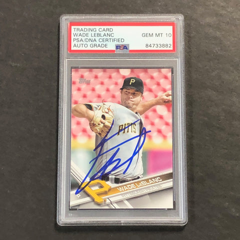 2016 Topps Baseball #254 Wade LeBlanc Signed Card PSA Slabbed Auto 10 Pirates