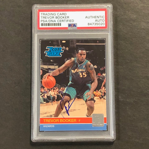 2010-11 Panini Donruss #250 Trevor Booker Signed AUTO PSA Slabbed Wizards