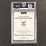 2016-17 NBA Hoops #291 Malcolm Brogdon Signed Card AUTO PSA/DNA Slabbed RC Bucks