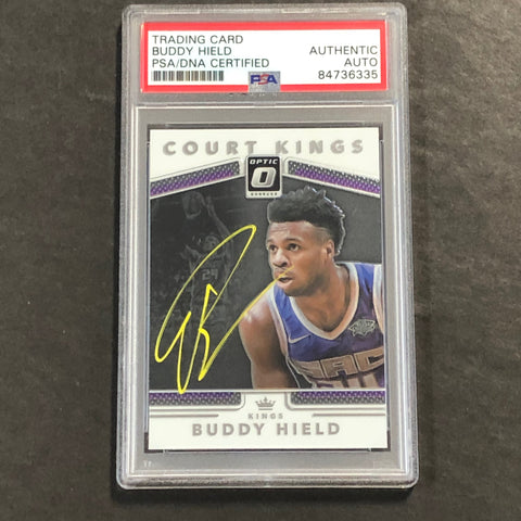 2017-18 Panini Optic Court Kings #13 Buddy Hield Signed Card AUTO PSA Slabbed Kings