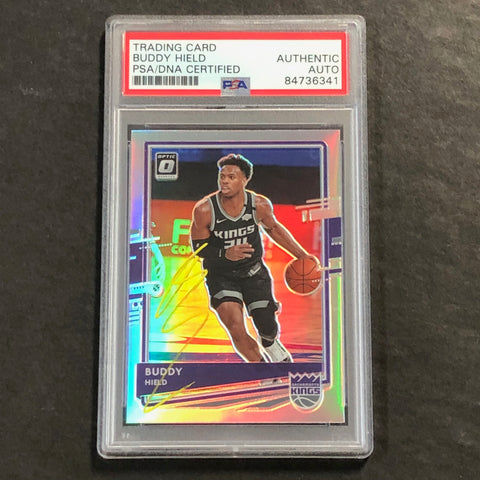 2020-21 Panini Optic #60 Buddy Hield Signed Card AUTO PSA Slabbed Kings