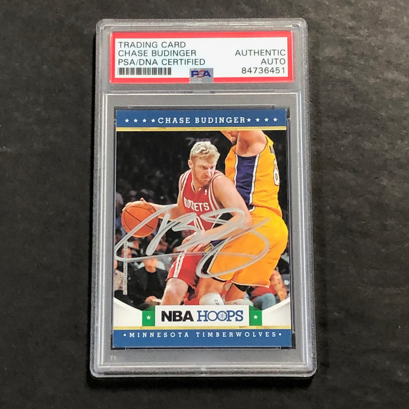 2012-13 Panini NBA Hoops #48 Chase Budinger Signed Card AUTO PSA Slabbed Timberwolves