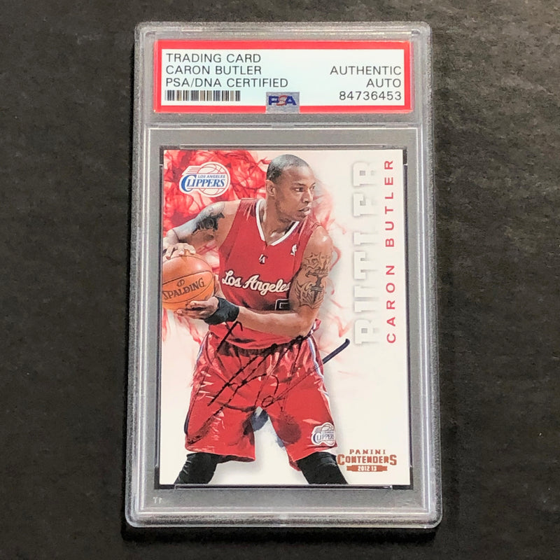 2012-13 Panini Contenders #171 Caron Butler Signed Card AUTO PSA Slabbed Clippers