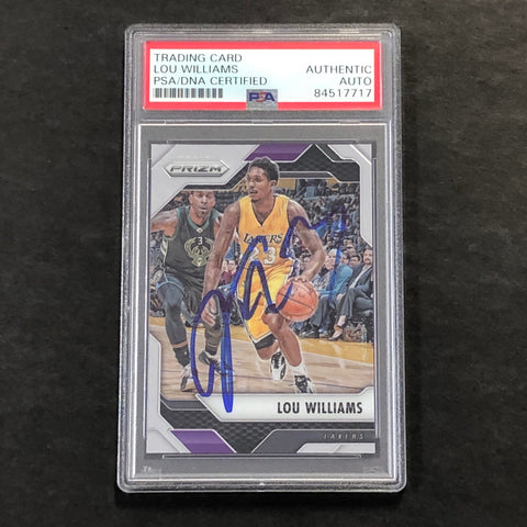 2016-17 Panini-Prizm #140 Lou Williams Signed Card AUTO PSA Slabbed Lakers