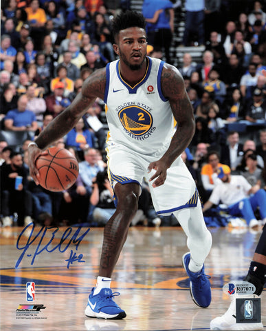 Jordan Bell signed 8x10 photo BAS Beckett Golden State Warriors Autographed
