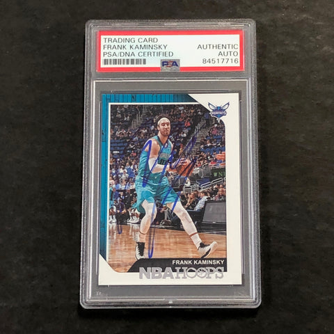 2018-19 Panini Hoops #129 Frank Kaminsky Signed Card AUTO PSA Slabbed Hornets