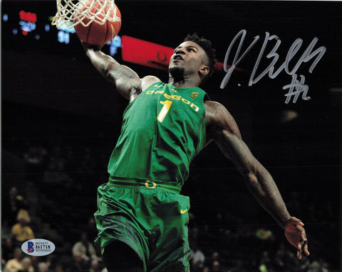 Jordan Bell signed 8x10 photo BAS Beckett Oregon Ducks Autographed