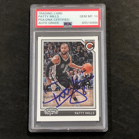 2016-17 Panini Complete #312 Patty Mills Signed Card AUTO 10 PSA/DNA Slabbed Spurs