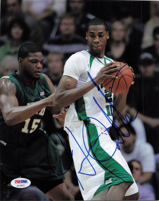 Hassan Whiteside signed 8x10 photo PSA/DNA Miami Heat Autographed Marshall Thundering Herd