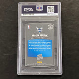 2017-18 Panini Donruss #190 Malik Monk Signed Card AUTO PSA Slabbed Hornets RC