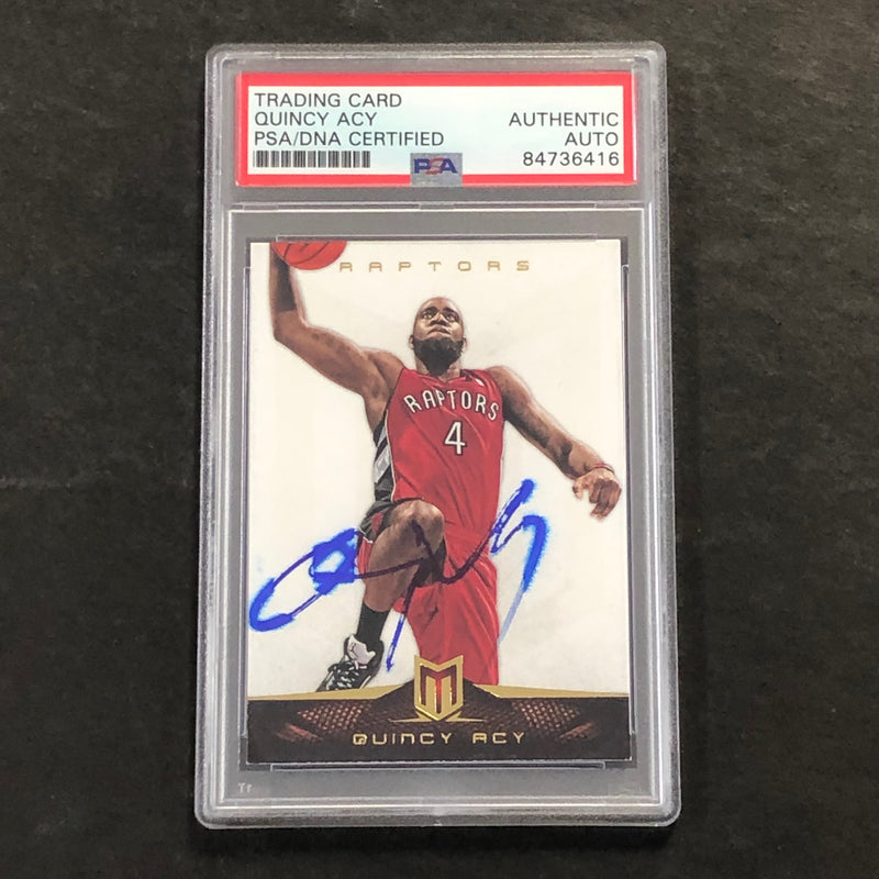 2012-13 Panini Momentum #281 Quincy Acy Signed Card AUTO PSA Slabbed Raptors